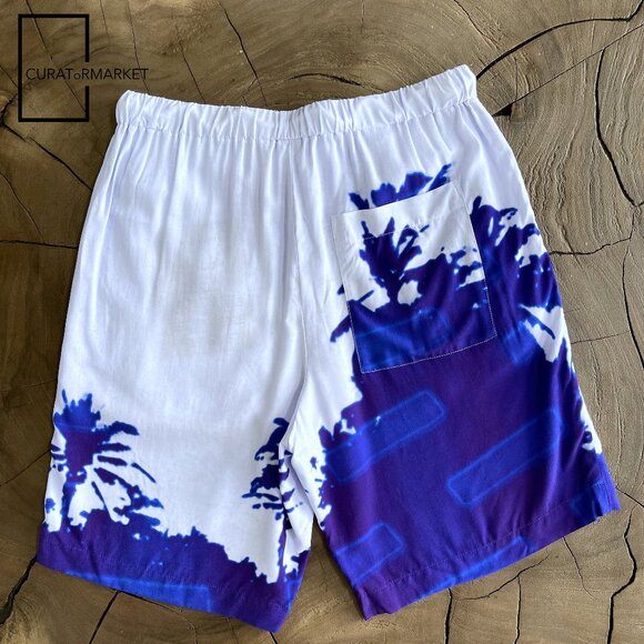 Dries Van Noten: EU46 Piper Psychedelic Palm Len Lye Print Graphic Short SS21 - Picture 3 of 13